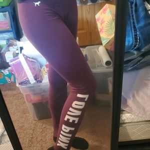 Pink cotton leggings